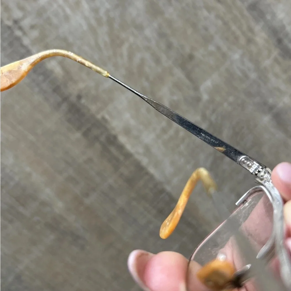 B&L 1/10 12kgf 5 Vintage Cat Eye Glasses Frames Etching 1950s 1960s